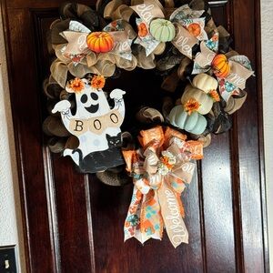 25x25 boo fall wreath